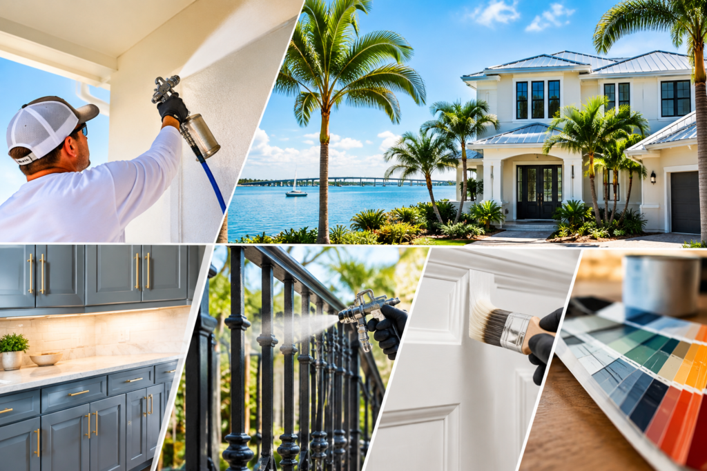 Professional fine finish painting and cabinet refinishing by West Coast Tropical Painting in Tampa Bay